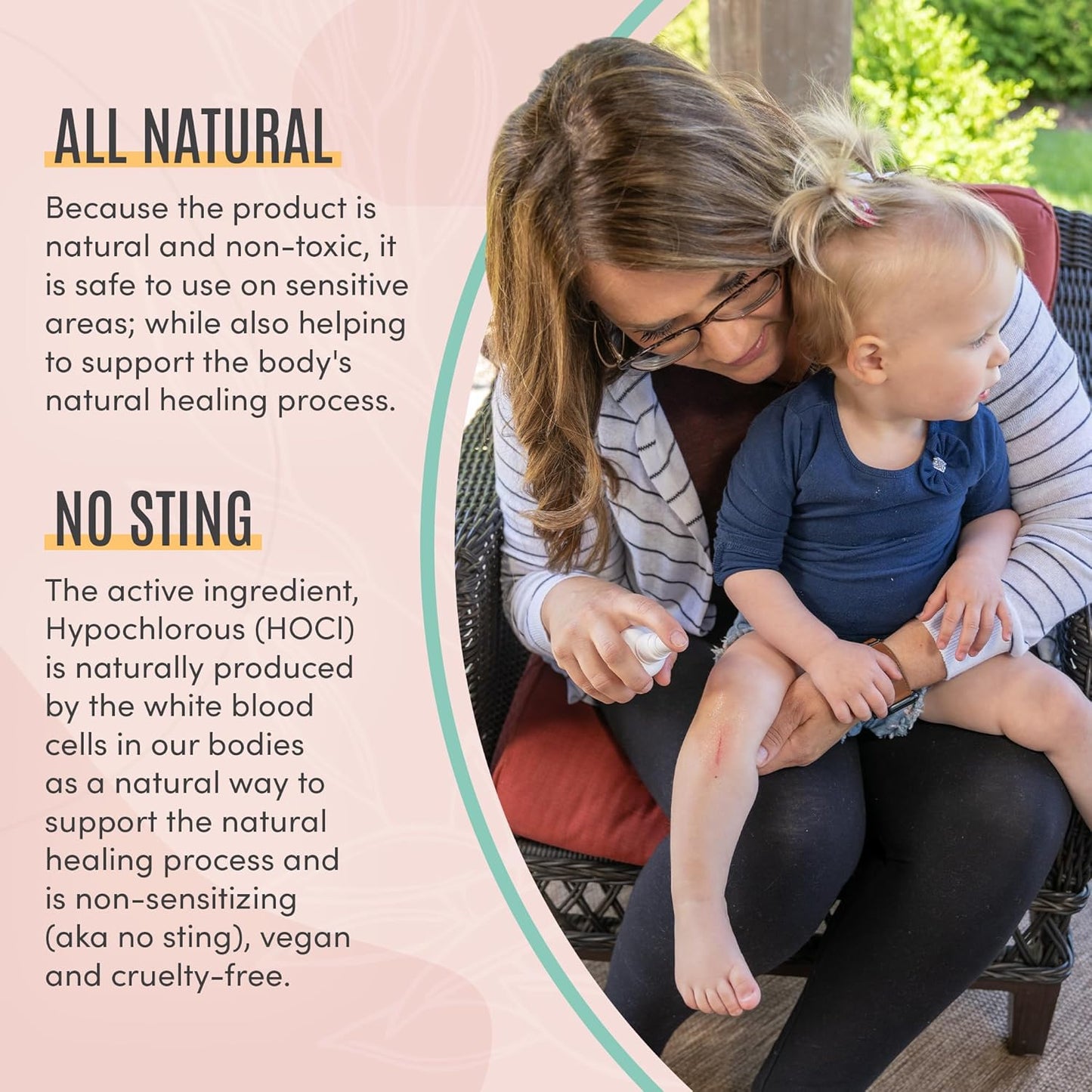 Active Skin Repair Natural, Non-Toxic, No Sting Baby Spray First Aid Safe For Use on Diaper Rash, Baby Acne, Eczema, Cuts, Wounds, Scrapes, and Other Skin Irritations (3 oz. Spray)